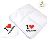 Set 10 khăn sữa xuất nhật I Love Papa & Mama