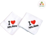 Set 10 khăn sữa xuất nhật I Love Papa & Mama