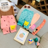 Quần legging lửng chất tăm in hình cho bé