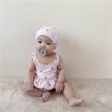 Bộ đồ bơi họa tiết cherry màu be