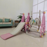 Cầu trượt xích đu có bóng rỗ cho bé