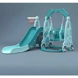 Cầu trượt xích đu có bóng rỗ cho bé