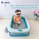 Thau tắm gấp gọn Honper hình thỏ kèm phao - HP110