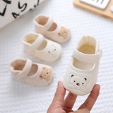 Giày tập đi đế vải chống trượt in hình gấu