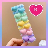 Vĩ 10 dây buộc tóc đính hình dễ thương cho bé