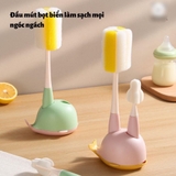 Bộ cọ rửa bình cá heo set 3 chi tiết