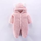 Bodysuit nỉ nhung gấu lông ấm dài tay
