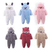 Bodysuit nỉ nhung gấu lông ấm dài tay