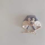 Mũ nón cotton buộc dây tai thỏ mũi bông
