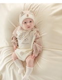 Mũ nón cotton buộc dây tai thỏ mũi bông