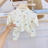 Bộ sơ sinh dài tay hoạ tiết Mon's Kids