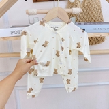Bộ sơ sinh dài tay hoạ tiết Mon's Kids