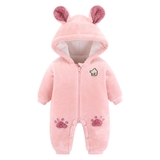 Bộ body nhung bodysuit hình gấu