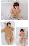 Bộ body nhung bodysuit hình gấu