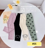 Quần legging in họa tiết mẫu ngẫu nhiên