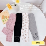 Quần legging in họa tiết mẫu ngẫu nhiên