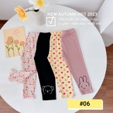 Quần legging in họa tiết mẫu ngẫu nhiên