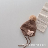 Mũ len bịt tai hình gấu dễ thương