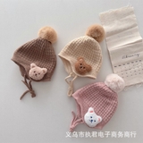Mũ len bịt tai hình gấu dễ thương