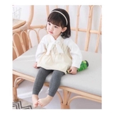 Quần legging chất tăm màu trơn cho bé