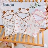 Ủ choàng Boona hạt đậu kết hợp vải muslin hoạ tiết