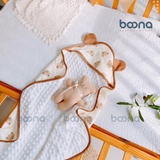 Ủ choàng Boona hạt đậu kết hợp vải muslin hoạ tiết