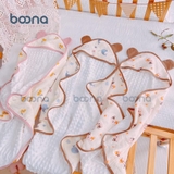 Ủ choàng Boona hạt đậu kết hợp vải muslin hoạ tiết