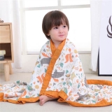 Khăn tắm xô sợi tre bo viền 4 lớp xuất Nhật (110x100cm)