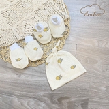 Set btbc họa tiết kèm mũ cột Anchee