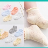 Set 5 đôi tất lưới màu pastel cho bé