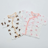 Áo cộc tay sơ sinh cúc lệch họa tiết HN kids