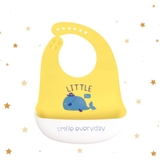 Yếm silicon ăn dặm có máng cho bé