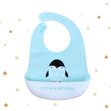 Yếm silicon ăn dặm có máng cho bé