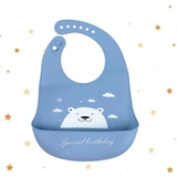 Yếm silicon ăn dặm có máng cho bé