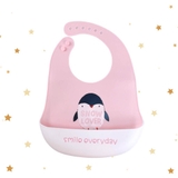 Yếm silicon ăn dặm có máng cho bé