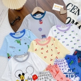 Bộ lửng thun lạnh Minkymom in hình cho bé