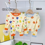 Bộ dài tay Minky Mom in họa tiết toàn thân