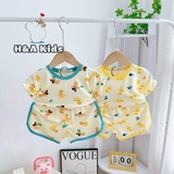 Bộ cộc tay Minky Mom in họa tiết toàn thân