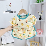 Bộ cộc tay Minky Mom in họa tiết toàn thân