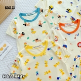Bộ cộc tay Minky Mom in họa tiết toàn thân