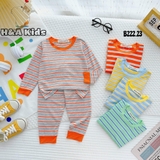 Bộ thun lạnh Minly Baby phối viền kẻ sọc cho bé