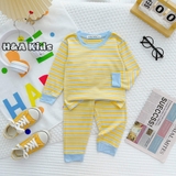 Bộ thun lạnh Minly Baby phối viền kẻ sọc cho bé