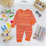 Bộ thun lạnh Minly Baby phối viền kẻ sọc cho bé