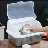 Khay úp bát đĩa có nắp đậy và ống cắm đũa tiện dụng