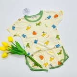 Bộ Minly Baby cộc tay in hình quần vạt bầu
