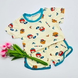 Bộ Minly Baby cộc tay in hình quần vạt bầu