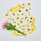 Bộ Minly Baby cộc tay in hình quần vạt bầu