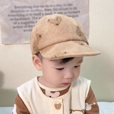 Mũ lưỡi trai vải nhung in hình gấu