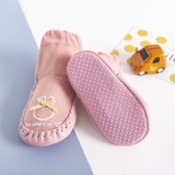 Giày bốt tập đi cao cổ in hình gấu thỏ