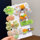 Set 8 kẹp tóc happy cho bé